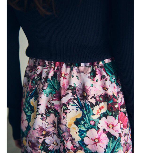 GRACE CONTINENTAL「グラデフラワープリントスカート」|スカート|