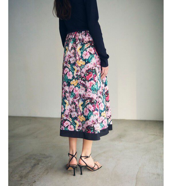 GRACE CONTINENTAL「グラデフラワープリントスカート」|スカート|