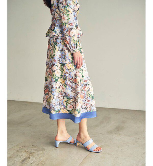 GRACE CONTINENTAL「グラデフラワープリントスカート」|スカート|