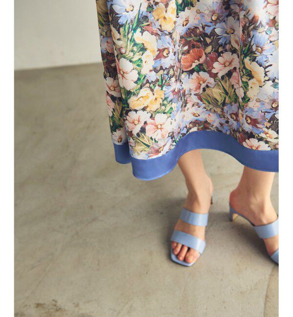 GRACE CONTINENTAL「グラデフラワープリントスカート」|スカート|