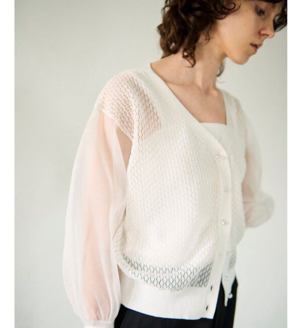 GRACE CONTINENTAL「シアードルマンニットカーディガン」|カーディガン|