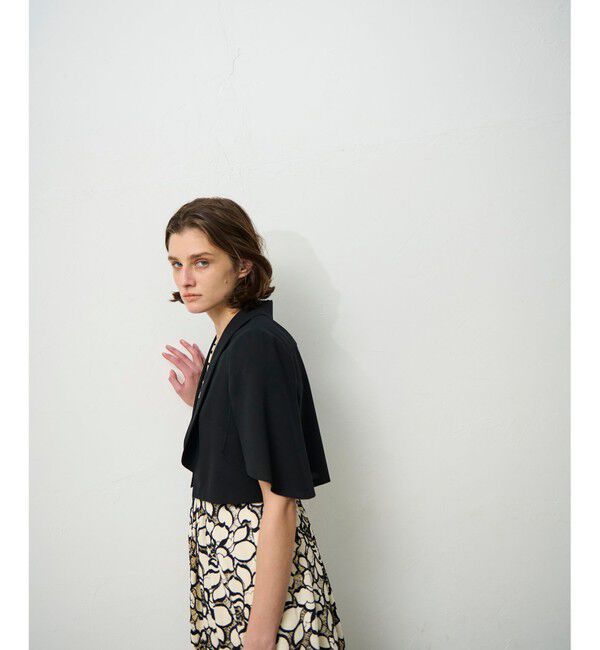 Grace Class「ケープスリーブシアージャケット」|ノーカラージャケット|