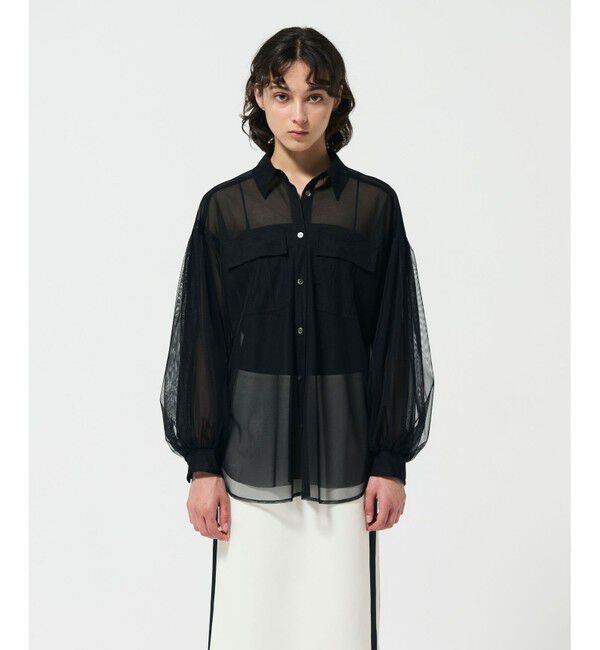 Diagram「チュールレイヤードシャツ」|シャツ・ブラウス|ブラック