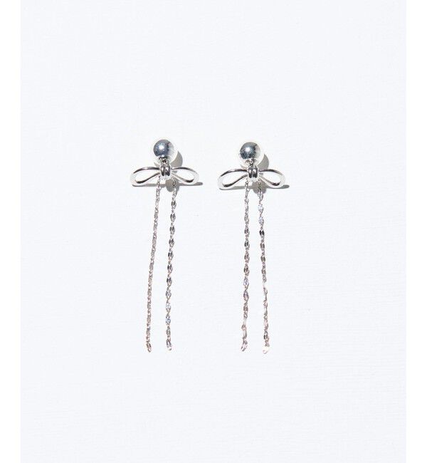 GRACE CONTINENTAL「リボンチェーンピアス」|ピアス|シルバー