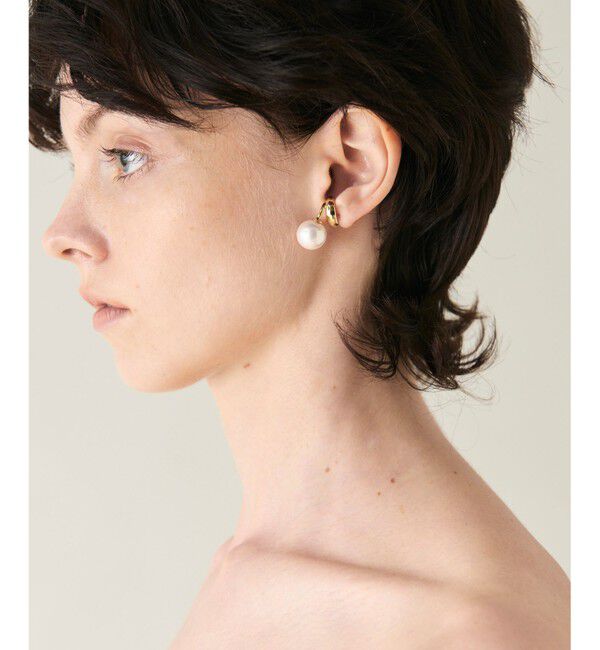 GRACE CONTINENTAL「パールダブル イヤークリップ」|イヤリング|ゴールド