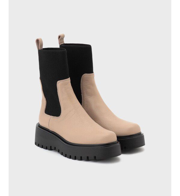 GRACE CONTINENTAL「CORSO ROMA ホワイトサイドゴア」|ショートブーツ|