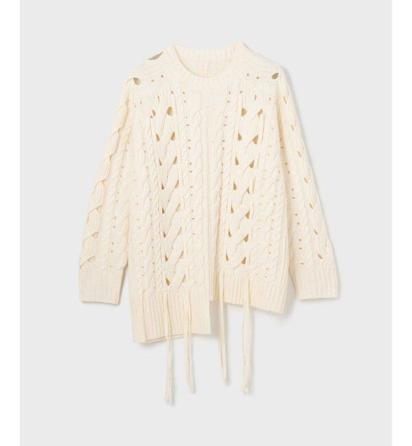 GRACE CONTINENTAL「オーバーケーブルニットトップ」|ニット・セーター|