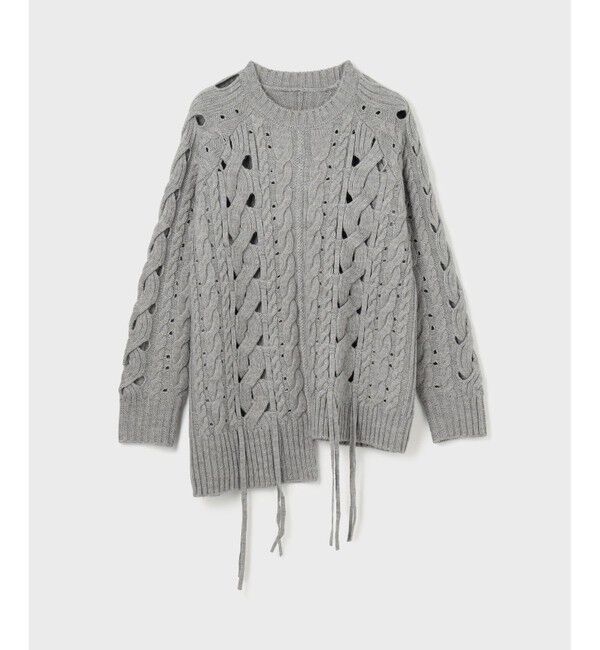 GRACE CONTINENTAL「オーバーケーブルニットトップ」|ニット・セーター|