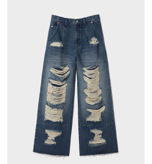 Grace Class「ハードクラッシュデニムパンツ」|デニム|