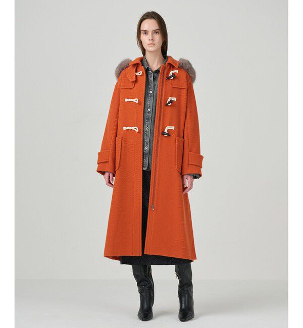 GRACE CONTINENTAL「ウールカルゼダッフルコート」|ダッフルコート|オレンジ