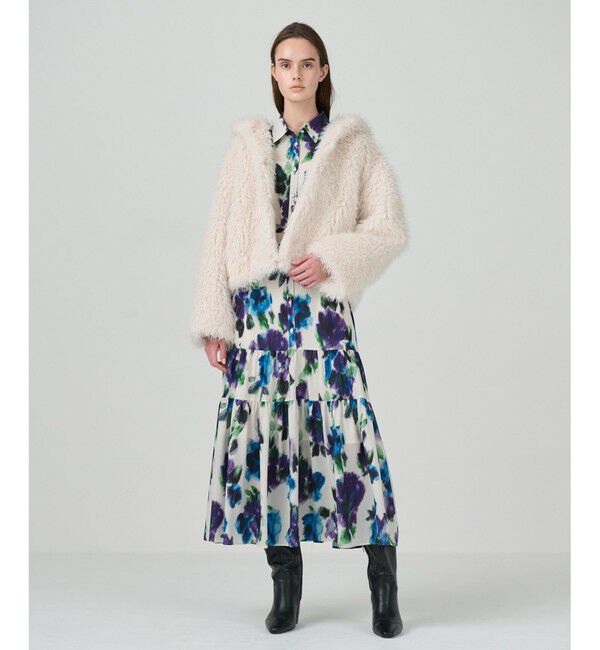 GRACE CONTINENTAL「フラワープリントティアードワンピース」|ワンピース|