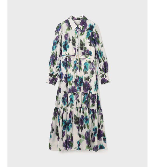 GRACE CONTINENTAL「フラワープリントティアードワンピース」|ワンピース|