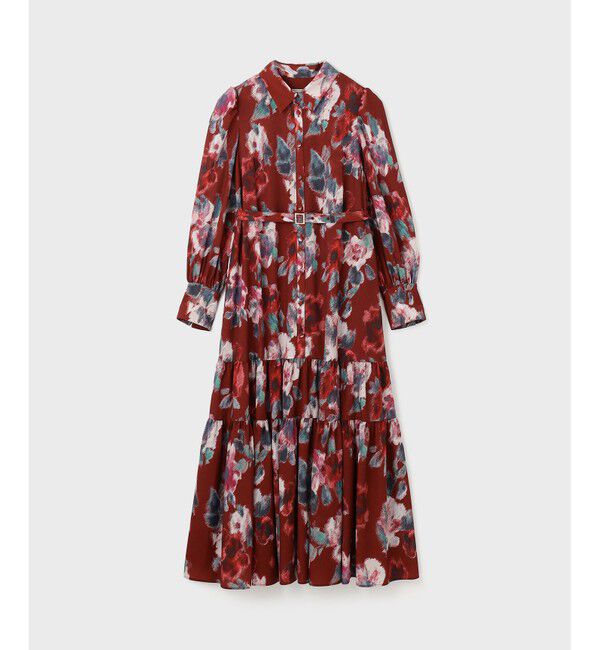 GRACE CONTINENTAL「フラワープリントティアードワンピース」|ワンピース|