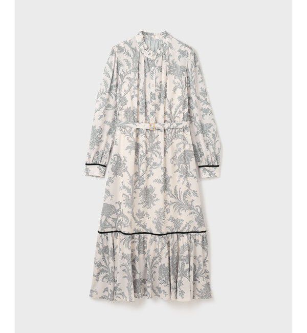 GRACE CONTINENTAL「サラサプリントリボン付ワンピース」|ワンピース|