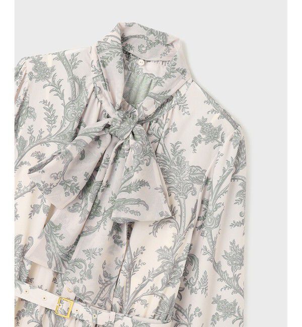 GRACE CONTINENTAL「サラサプリントリボン付ワンピース」|ワンピース|