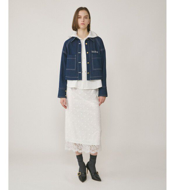  「ドットチュールタイトスカート」|スカート|