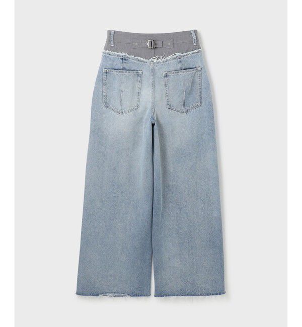  「コンビデニムワイドパンツ」|デニム|