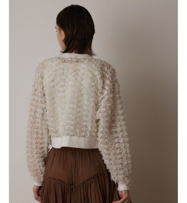  「フリンジニットzipカーディガン」|ニット・セーター|