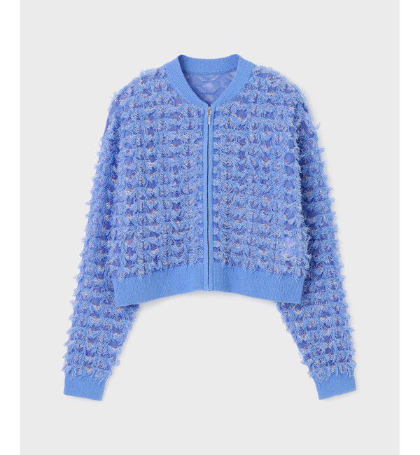  「フリンジニットzipカーディガン」|ニット・セーター|