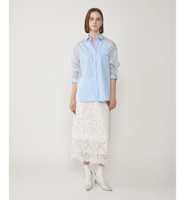  「シアーコンビオーバーシャツ」|シャツ・ブラウス|