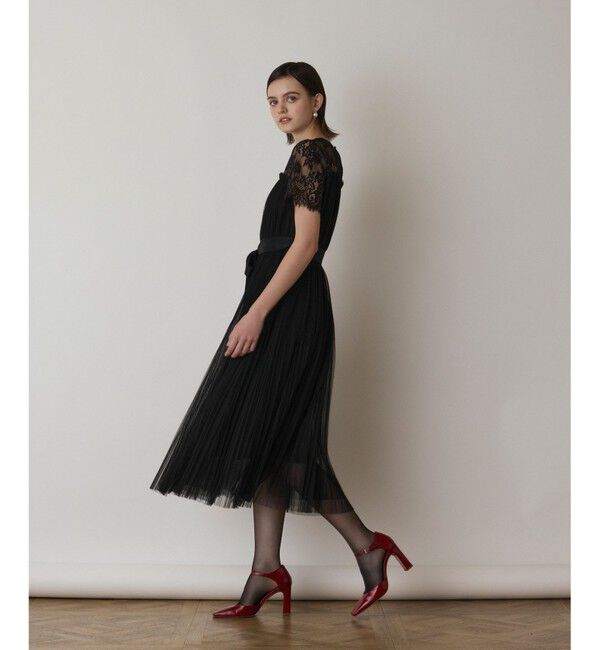 GRACE CONTINENTAL「チュールプリーツドレス」|ドレス|