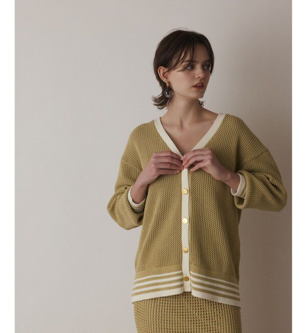Diagram「メッシュラインニットカーディガン」|カーディガン|