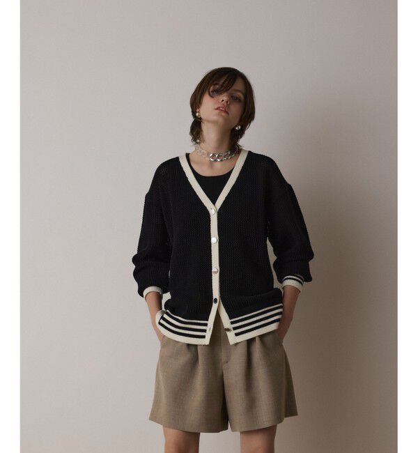 Diagram「メッシュラインニットカーディガン」|カーディガン|