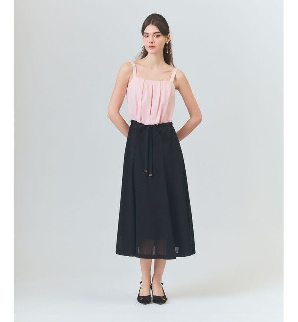 Grace Class「リネンライクバイカラーワンピース」|ワンピース|ピンク