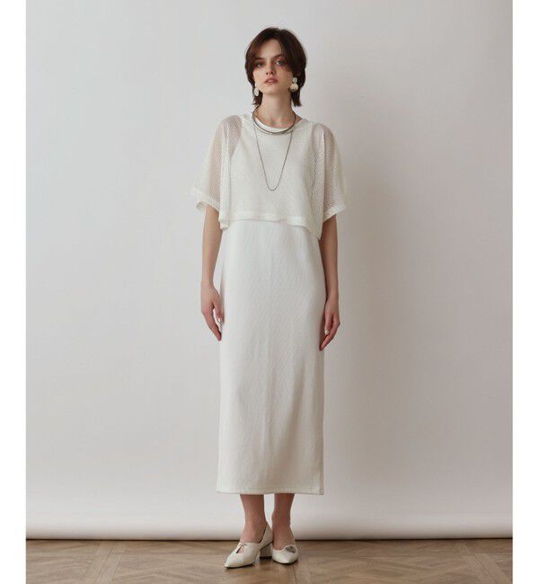 Diagram「メッシュレイヤードワンピース」|ワンピース|ホワイト