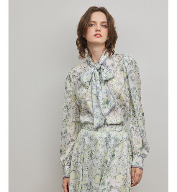 GRACE CONTINENTAL「フルーツフラワープリントトップ」|シャツ・ブラウス|イエロー