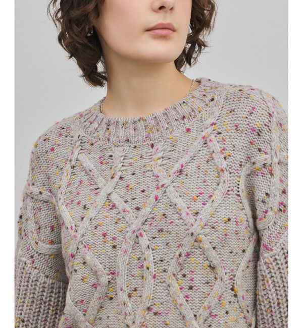 GRACE CONTINENTAL「ケーブルニットトップ」|ニット・セーター|