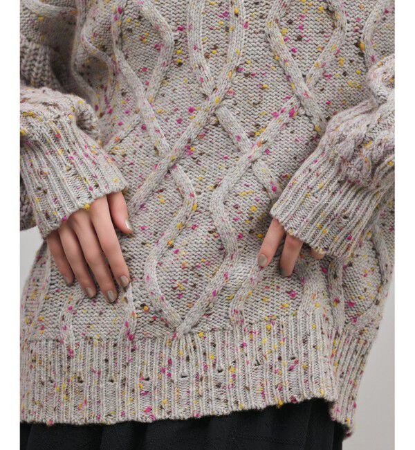 GRACE CONTINENTAL「ケーブルニットトップ」|ニット・セーター|