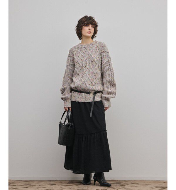 GRACE CONTINENTAL「ケーブルニットトップ」|ニット・セーター|
