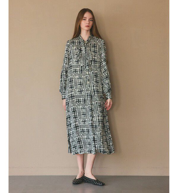 Grace Class「チェックプリントボウ付ワンピース」|ワンピース|キナリ