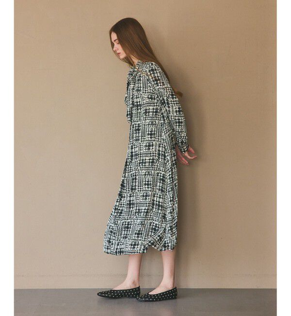 Grace Class「チェックプリントボウ付ワンピース」|ワンピース|