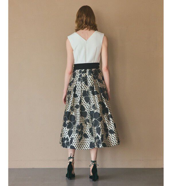 Grace Class「ドットボタニカルジャガードドレス」|ドレス|