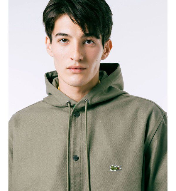 LACOSTE「オーバーサイズ フード付き シャツブルゾン」|ブルゾン・スタジャン|