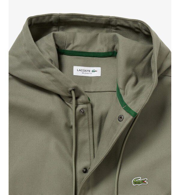 LACOSTE「オーバーサイズ フード付き シャツブルゾン」|ブルゾン・スタジャン|