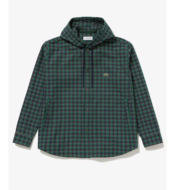 LACOSTE「オーバーサイズ フード付き シャツブルゾン」|ブルゾン・スタジャン|