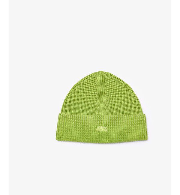 LACOSTE「コットンニットビーニー」|ニット帽|