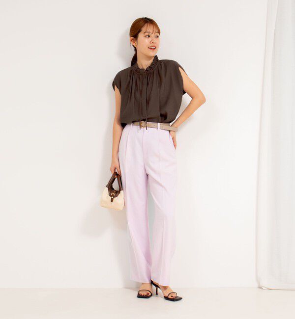 NOLLEY'S「【PR林☆別注カラーあり】ウォッシャブルツイルストレッチ愛されワイドパンツ」|その他|