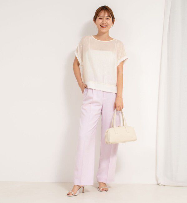 NOLLEY'S「【PR林☆別注カラーあり】ウォッシャブルツイルストレッチ愛されワイドパンツ」|その他|