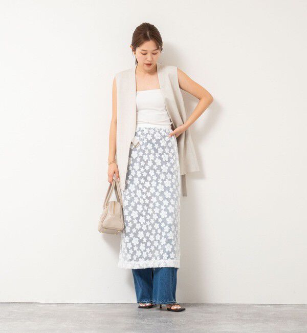 NOLLEY'S「スパングルIラインスカート」|タイト|