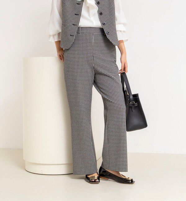 NOLLEY'S「《セットアップ対応》ウォッシャブルドビーストレッチパンツ」|その他|ブラック・グレー系1