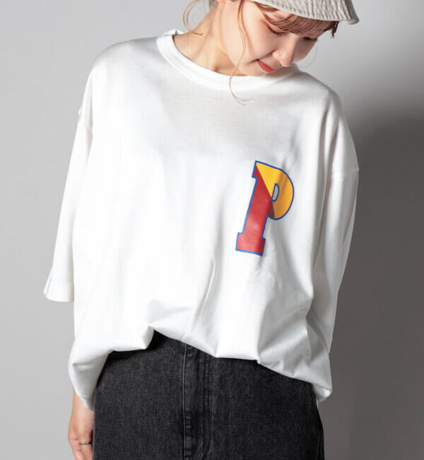 GLOSTER「ヴィンテージ風プリントレーヨンTシャツ」|Tシャツ・カットソー|