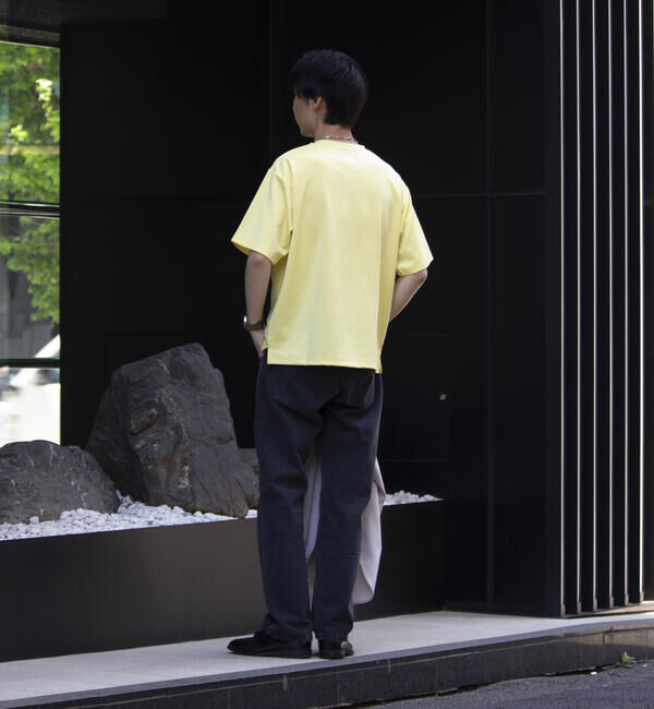 GLOSTER「【GLOSTER/グロスター】ポンチオーバーサイズ クルーネックTシャツ サイドスリット」|Tシャツ・カットソー|