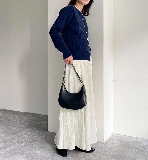 fredy emue「ウール混FR刺繍ケーブル柄カーディガン」|ニット・セーター|