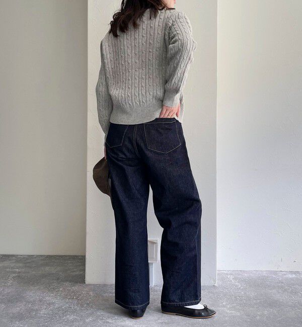 fredy emue「ウール混FR刺繍ケーブル柄カーディガン」|ニット・セーター|