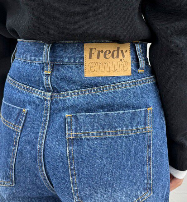 fredy emue「FRセンタープレスセミワイドデニムパンツ」|デニム|