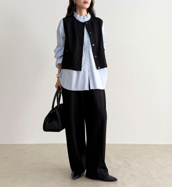 fredy emue「【セットアップ対応】ポンチノーカラージレ」|ベスト・ジレ|